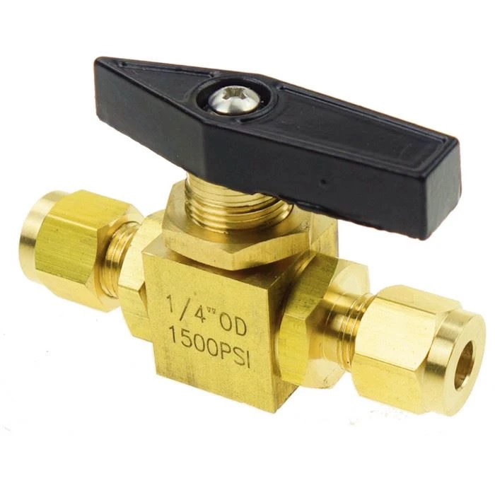 brass double ferrule ball vlave