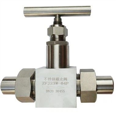 Butt weld needle valve